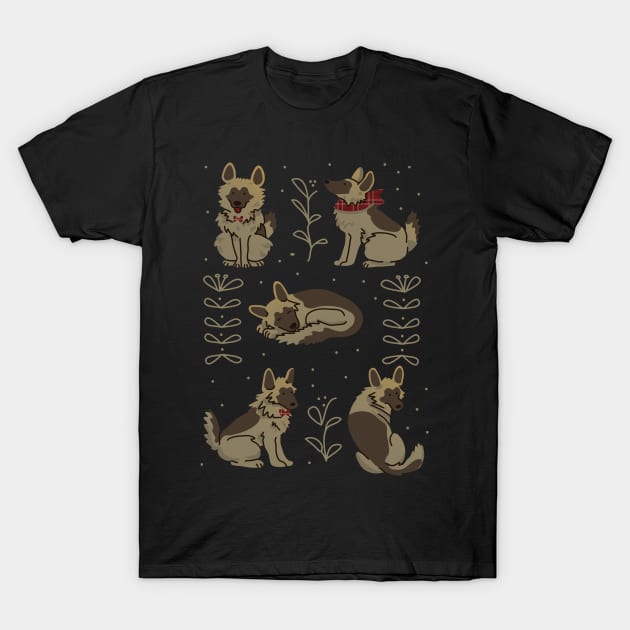 German Shepherd Puppies T-Shirt by Wlaurence